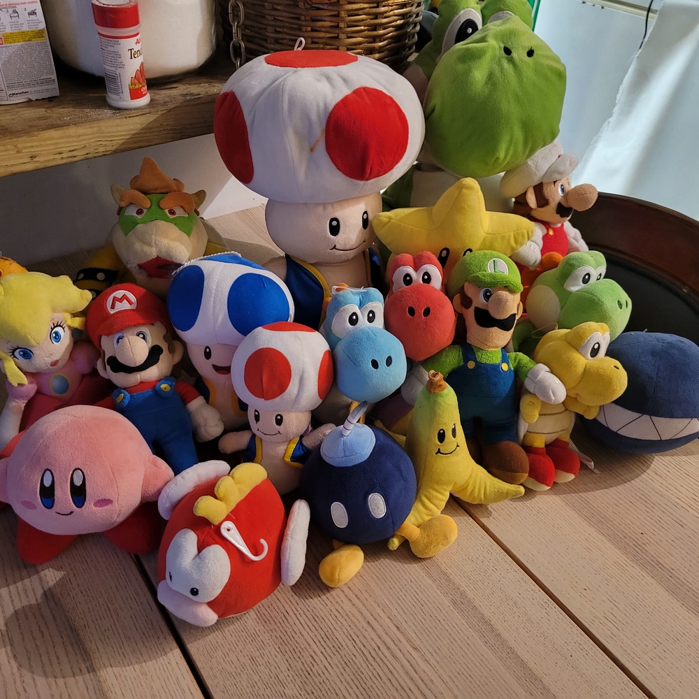 Nintendo Red and Blue Stuffed Animal Collection